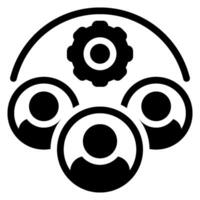 collaboration glyph icon vector
