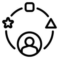 multitasking line icon vector