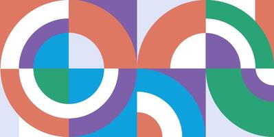 Abstract geometric background. Bauhaus, Memphis minimalist retro poster graphic vector