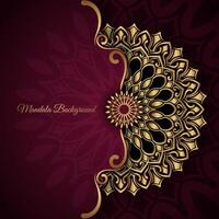 Luxury background, with gold mandala ornament vector