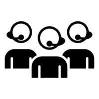 Group Assistance icon line illustration vector