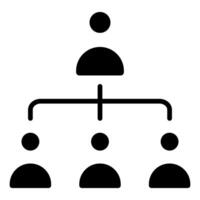 Support Team Structure icon line illustration vector