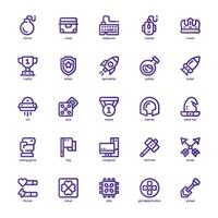 Game Station icon pack for your website, mobile, presentation, and logo design. Game Station icon basic line gradient design. graphics illustration and editable stroke. vector