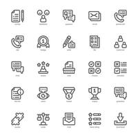 Survey and Feedback icon pack for your website, mobile, presentation, and logo design. Survey and Feedback icon outline design. graphics illustration and editable stroke. vector