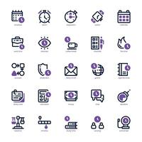 Schedule and Plan icon pack for your website, mobile, presentation, and logo design. Schedule and Plan icon dual tone design. graphics illustration and editable stroke. vector