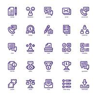 Survey and Feedback icon pack for your website, mobile, presentation, and logo design. Survey and Feedback icon basic line gradient design. graphics illustration and editable stroke. vector