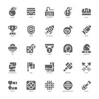 Game Station icon pack for your website, mobile, presentation, and logo design. Game Station icon glyph design. graphics illustration and editable stroke. vector