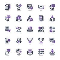 Survey and Feedback icon pack for your website, mobile, presentation, and logo design. Survey and Feedback icon dual tone design. graphics illustration and editable stroke. vector