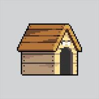 Pixel art illustration Dog House. Pixelated Dog House. Dog House pixelated for the pixel art game and icon for website and game. old school retro. vector