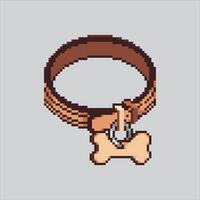 píxel Arte ilustración perro cuello. pixelado perro cuello. perro collar mascota comida pixelado para el píxel Arte juego y icono para sitio web y juego. antiguo colegio retro vector