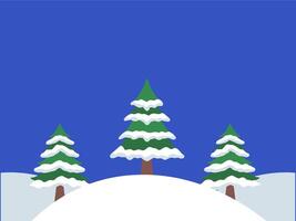 Navidad árbol nieve antecedentes ilustración vector