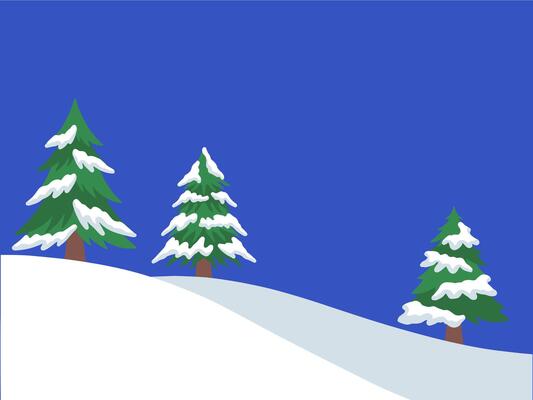 Christmas Background Snow Tree Illustration