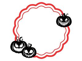 Halloween Pumpkin Background with Frame vector