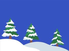 Christmas Tree Snow Background Illustration vector