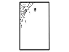 Halloween Frame Spider Webs Background vector