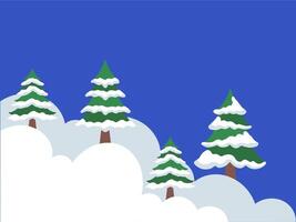 Navidad árbol nieve antecedentes ilustración vector