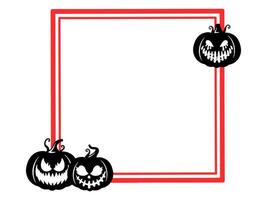 Halloween Frame Background with Pumpkin vector