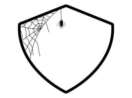 Halloween Frame Background with Spider Webs vector