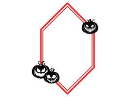 Halloween Pumpkin Background with Frame vector