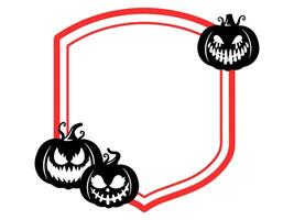 Halloween Frame Background with Pumpkin vector