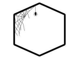 Halloween Frame Spider Webs Background vector