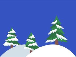 Christmas Background Snow Tree Illustration vector