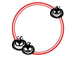 Halloween Frame Background with Pumpkin vector