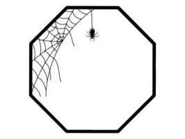 Halloween Spider Webs Frame Background vector