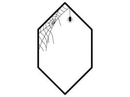 Halloween Frame Background with Spider Webs vector