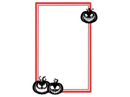 Halloween Frame Background with Pumpkin vector