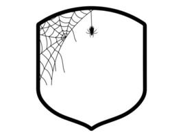 Halloween Frame Background with Spider Webs vector