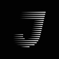 J Letter Lines Logo Icon Illustration vector