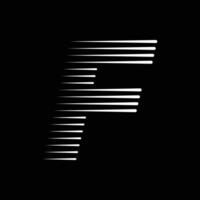 F Letter Lines Logo Icon Illustration vector