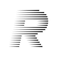 R Letter Lines Logo Icon Illustration vector