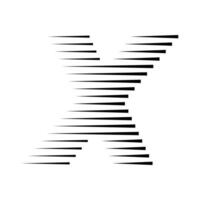 X Letter Lines Logo Icon Illustration vector
