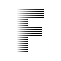 F Letter Lines Logo Icon Illustration vector