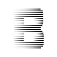 B Letter Lines Logo Icon Illustration vector