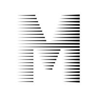 M Letter Lines Logo Icon Illustration vector