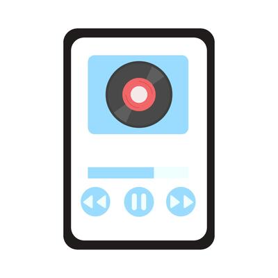 Illustration of music player