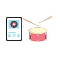 Illustration of music player vector