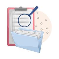 Illustration of search folder vector