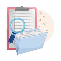 Illustration of search folder vector