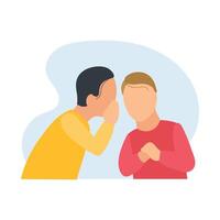 Two man telling secret concept illustration vector