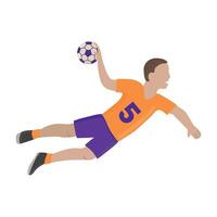 Handball player icon clipart avatar logotype isolated illustration vector