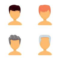 Avatar icons set cartoon . Different male and female profile vector