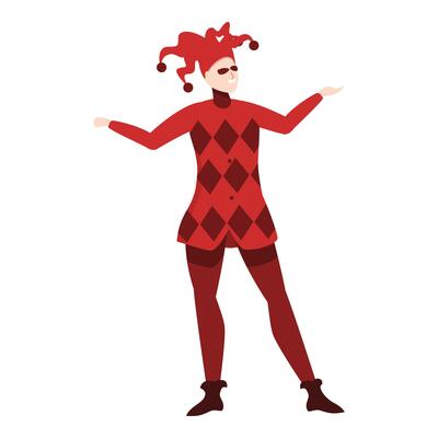 Smiling joker icon cartoon . Happy poker face