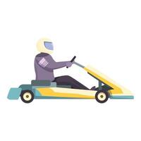 Karting transport icon cartoon . Fun speed auto vector