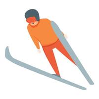 Active adult jumper icon cartoon . Fun sport vector