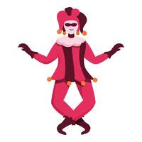 Joker with crossed legs icon cartoon . Human costume vector