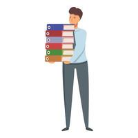 Folder stack manager icon cartoon . Paper work vector